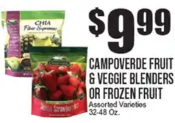 Extra Supermarket CAMPOVERDE FRUIT & VEGGIE BLENDERS OR FROZEN FRUIT offer