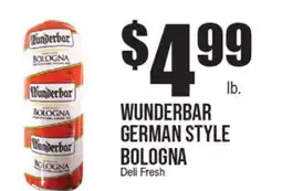 Extra Supermarket WUNDERBAR GERMAN STYLE BOLOGNA offer