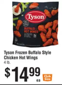 Smart & Final Tyson Frozen Buffalo Style Chicken Hot Wings offer