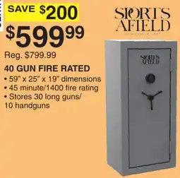 Dunham's Sports SPORT'S AFIELD 40 GUN FIRE RATED offer