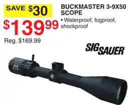 Dunham's Sports BUCKMASTER 3-9X50 SCOPE offer
