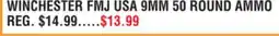 Dunham's Sports WINCHESTER FMJ USA 9MM 50 ROUND AMMO offer