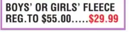 Dunham's Sports BOYS' OR GIRLS' FLEECE offer
