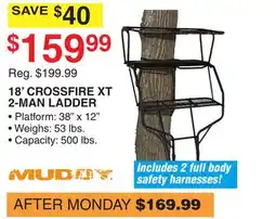 Dunham's Sports MUDDY 18' CROSSFIRE XT 2-MAN LADDER offer