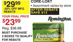 Dunham's Sports REMINGTON EXPRESS CORE-LOKT offer
