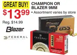 Dunham's Sports CHAMPION OR BLAZER 9MM offer