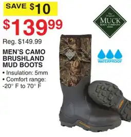 Dunham's Sports MEN'S CAMO BRUSHLAND MUD BOOTS offer