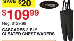 Dunham's Sports CASCADES 2-PLY CLEATED CHEST WADERS offer