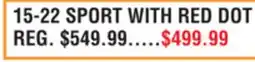 Dunham's Sports 15-22 SPORT WITH RED DOT offer