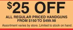 Dunham's Sports ALL REGULAR PRICED HANDGUNS offer