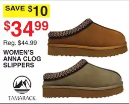Dunham's Sports TAMARACK WOMEN'S ANNA CLOG SLIPPERS offer