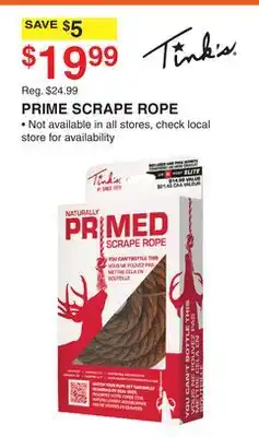 Dunham's Sports TINKS PRIME SCRAPE ROPE offer