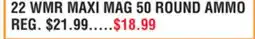 Dunham's Sports 22 WMR MAXI MAG 50 ROUND AMMO offer