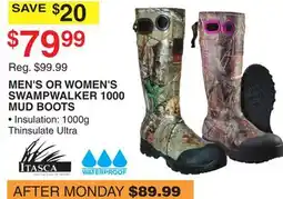Dunham's Sports MEN'S OR WOMEN'S SWAMPWALKER 1000 MUD BOOTS offer