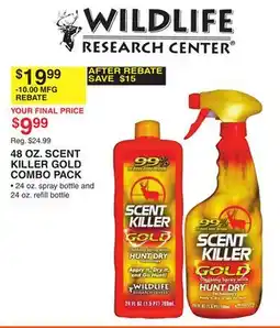 Dunham's Sports 48 OZ. SCENT KILLER GOLD COMBO PACK offer