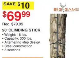 Dunham's Sports 20' CLIMBING STICK offer