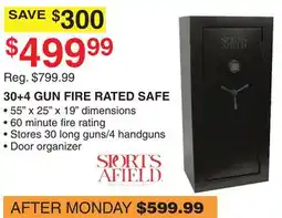 Dunham's Sports 30+4 GUN FIRE RATED SAFE offer