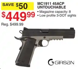 Dunham's Sports MC1911 45ACP UNTOUCHABLE offer