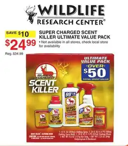 Dunham's Sports WILDLIFE RESEARCH CENTER SUPER CHARGED SCENT KILLER ULTIMATE VALUE PACK offer