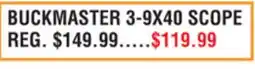 Dunham's Sports BUCKMASTER 3-9X40 SCOPE offer