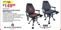 Dunham's Sports HEATED HI-LINE CHAIR WITH TABLE offer