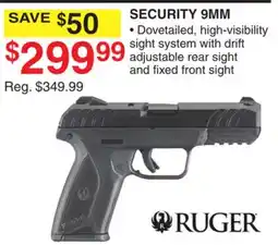 Dunham's Sports SECURITY 9MM offer