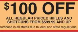 Dunham's Sports RIFLES AND SHOTGUNS offer