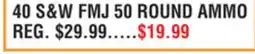 Dunham's Sports 40 S&W FMJ 50 ROUND AMMO offer