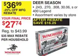 Dunham's Sports WINCHESTER DEER SEASON offer