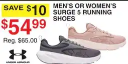 Dunham's Sports UNDER ARMOUR MEN'S OR WOMEN'S SURGE 5 RUNNING SHOES offer