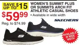 Dunham's Sports WOMEN'S SUMMIT PLUS OR SUMMITS ARCH FIT ATHLETIC CASUAL SHOES offer