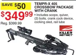 Dunham's Sports KILLER INSTINCT TEMPR-X 405 CROSSBOW PACKAGE WITH CRANK offer