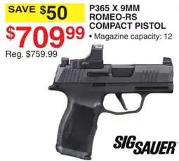 Dunham's Sports P365 X 9MM ROMEO-RS COMPACT PISTOL offer