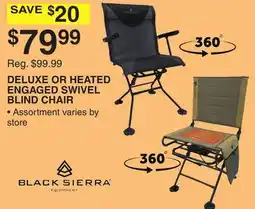 Dunham's Sports DELUXE OR HEATED ENGAGED SWIVEL BLIND CHAIR offer