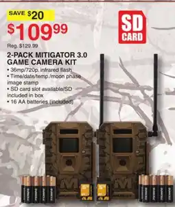 Dunham's Sports 2-PACK MITIGATOR 3.0 GAME CAMERA KIT offer