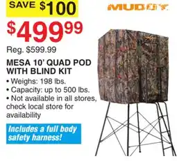 Dunham's Sports MUDDY MESA 10' QUAD POD WITH BLIND KIT offer