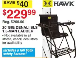 Dunham's Sports HAWK 20' BIG DENALI SLS 1.5-MAN LADDER offer