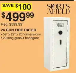 Dunham's Sports SPORTS AFIELD 24 GUN FIRE RATED offer