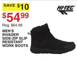 Dunham's Sports MEN'S INVADER SIDE-ZIP SLIP RESISTANT WORK BOOTS offer