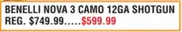 Dunham's Sports BENELLI NOVA 3 CAMO 12GA SHOTGUN offer