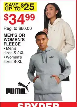 Dunham's Sports MEN'S OR WOMEN'S FLEECE offer