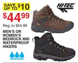 Dunham's Sports MEN'S OR WOMEN'S BEDROCK MID WATERPROOF HIKERS offer