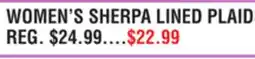 Dunham's Sports WOMEN'S SHERPA LINED PLAID offer