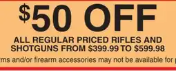Dunham's Sports RIFLES AND SHOTGUNS offer