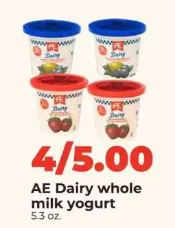 Hy-Vee AE Dairy whole milk yogurt offer