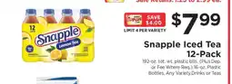 ShopRite Snapple Iced Tea 12-Pack offer