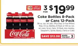 ShopRite Coke Bottles 8-Pack or Cans 12-Pack offer