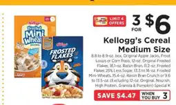 ShopRite Kellogg's Cereal Medium Size offer