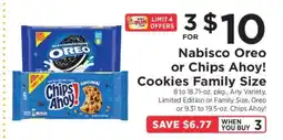 ShopRite Nabisco Oreo or Chips Ahoy! Cookies Family Size offer