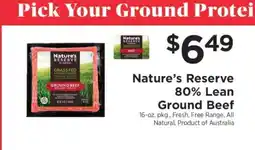 ShopRite Nature's Reserve 80% Lean Ground Beef offer